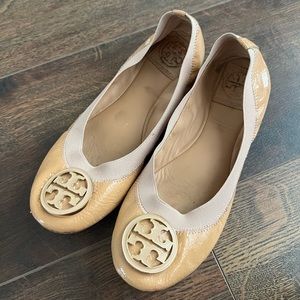 Tory Burch Caroline Ballet Patent Nude Ballet Flats